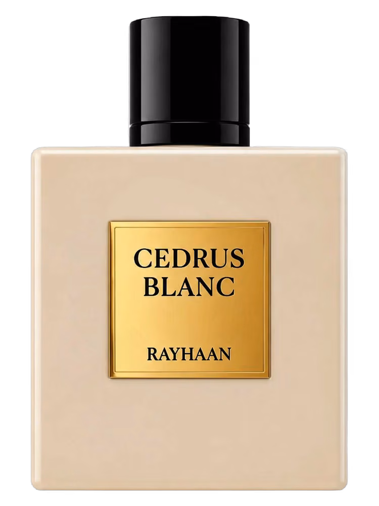 Rayhaan Cedrus Blanc, frasco y caja
