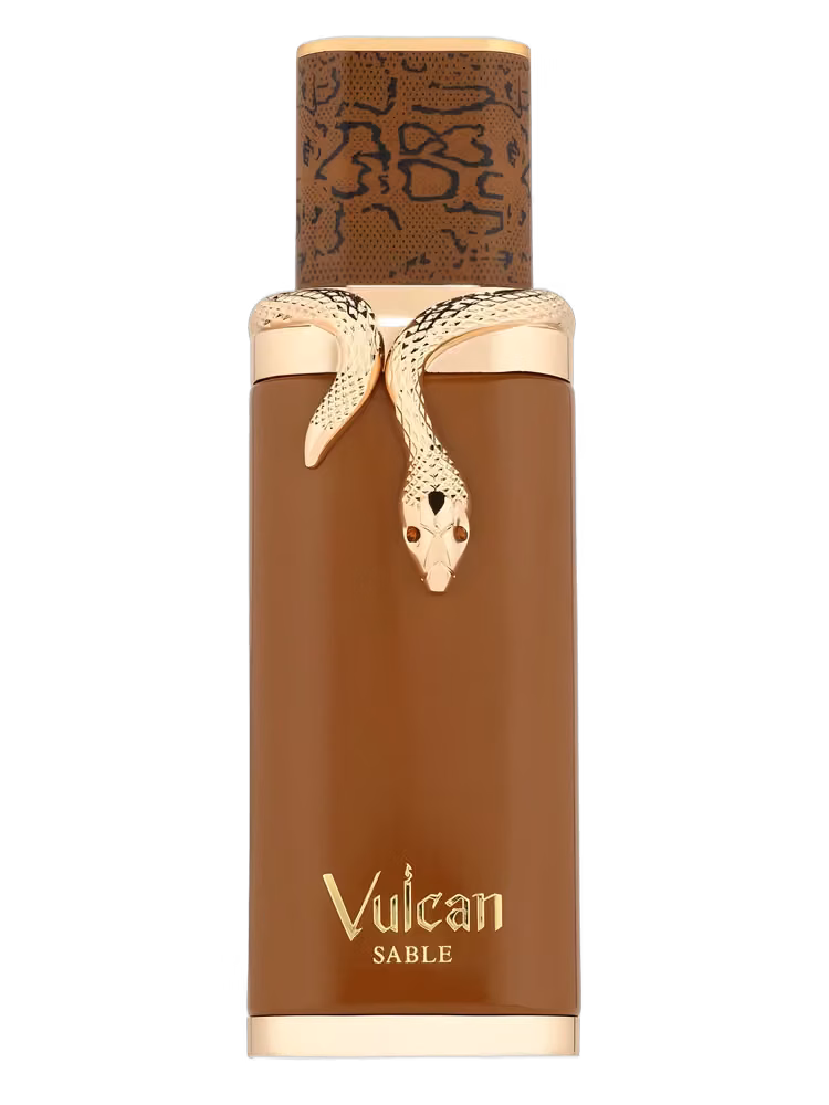 French Avenue Vulcan Sable Eau de Parfum, frasco y caja